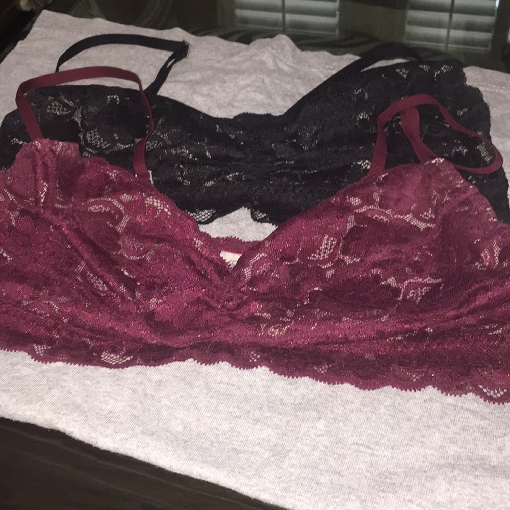 Two Gillian lace bra letters